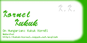 kornel kukuk business card